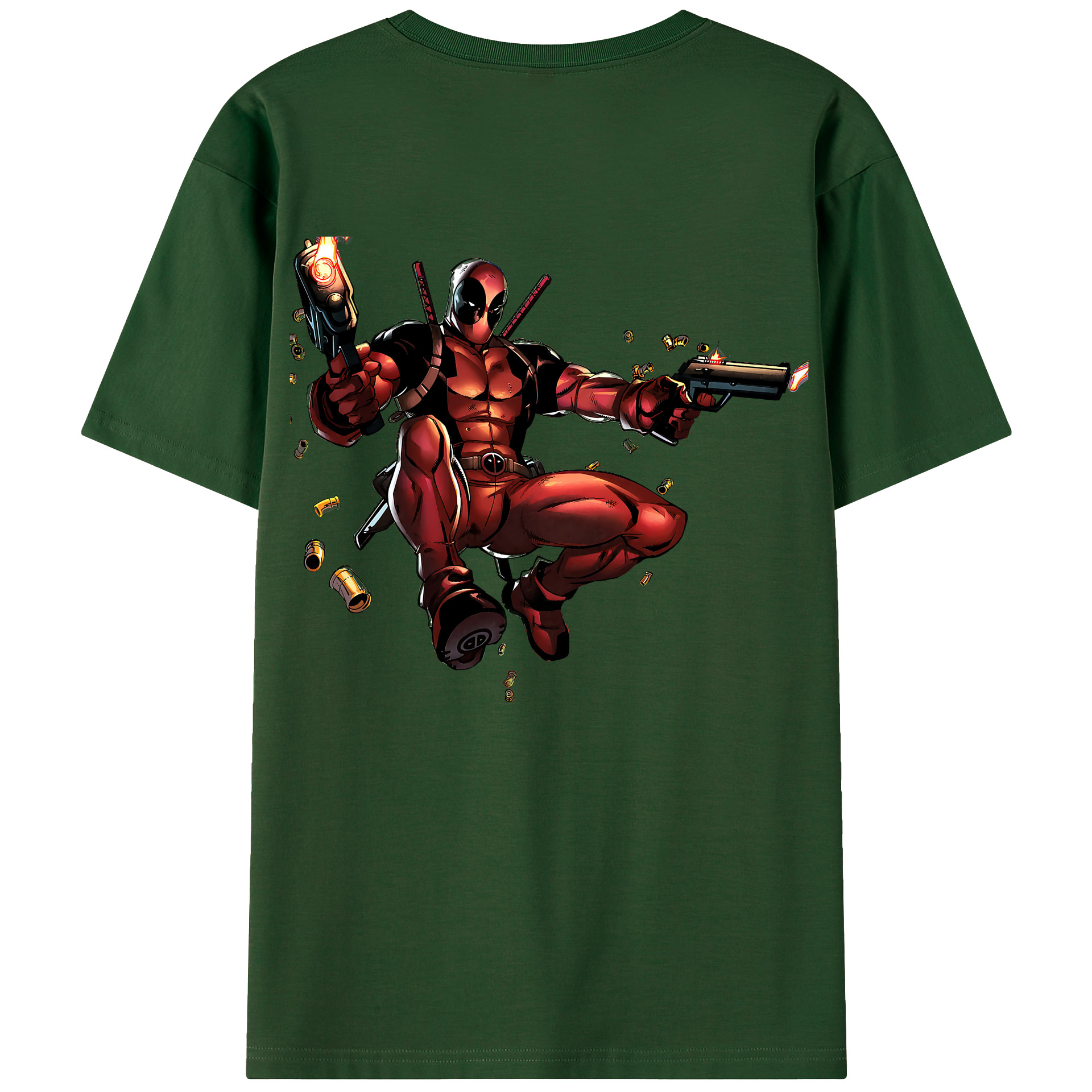 （画像用） Deadpool デッドプール 綿100％半袖Tシャツ（背面プリント）